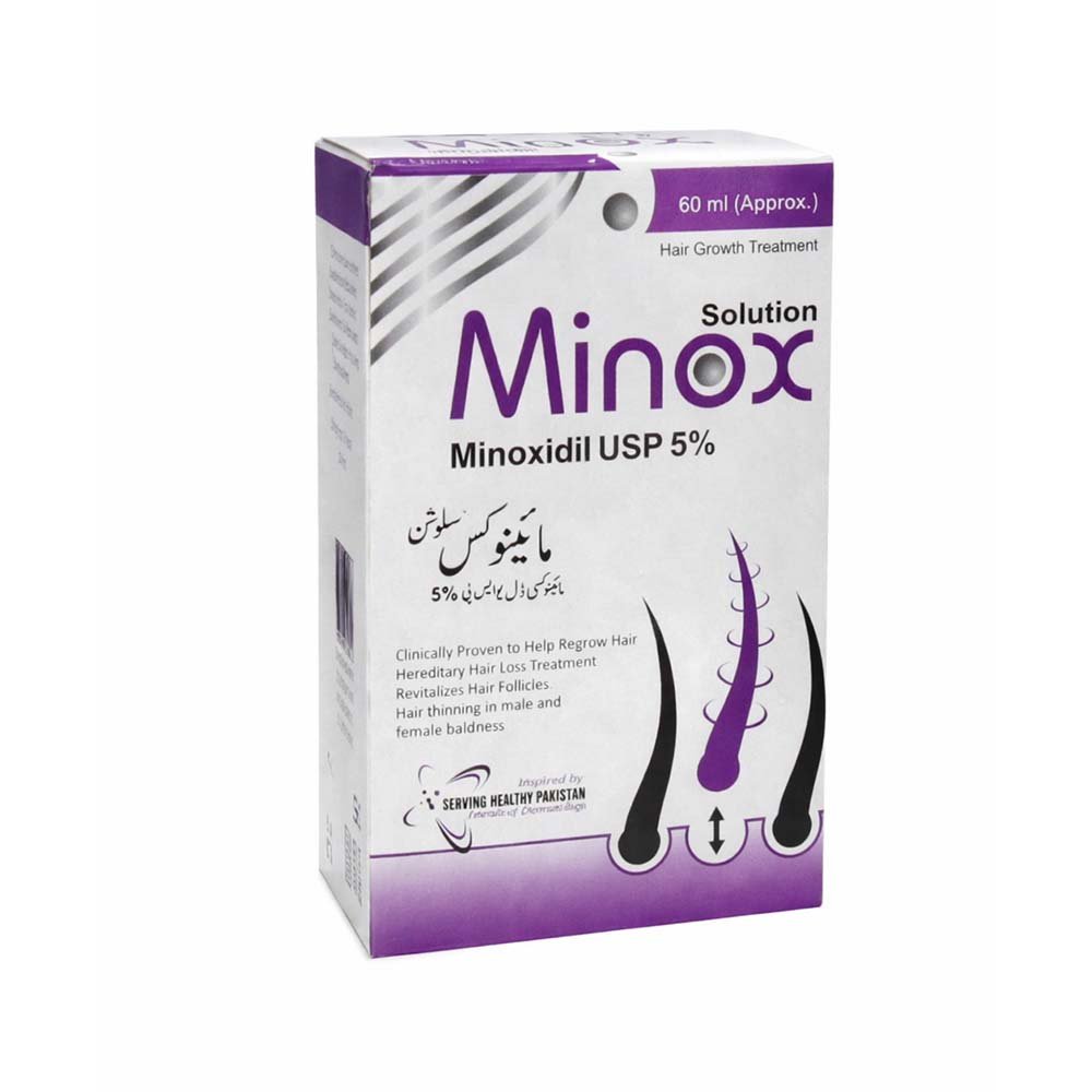 Minox Solution Hair Growth Treatment 60ml: Minoxidil USP 5% Topical